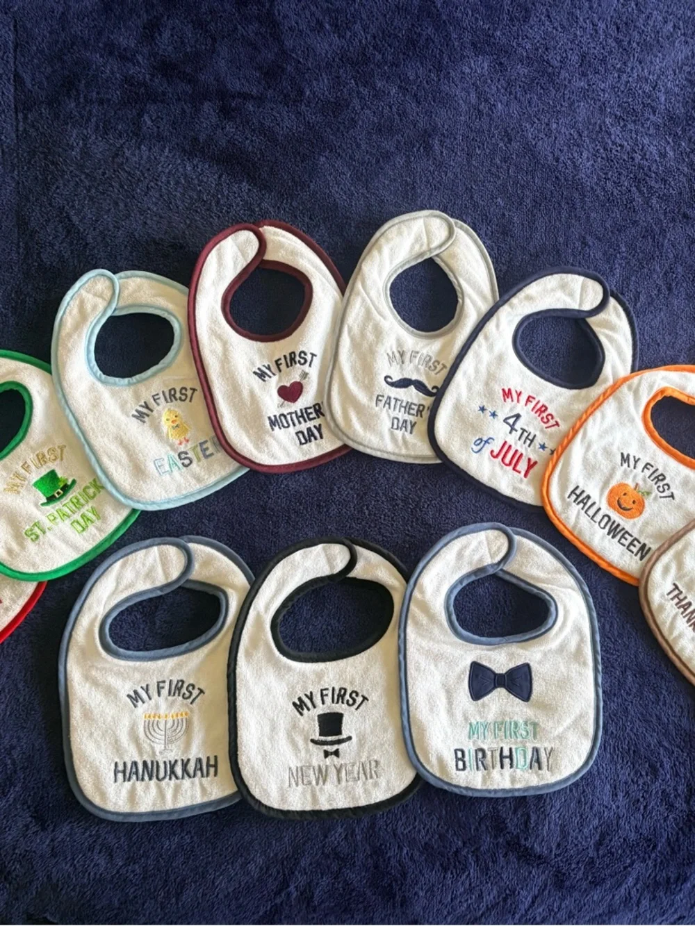 My First Holiday Bib Set - Multicolor